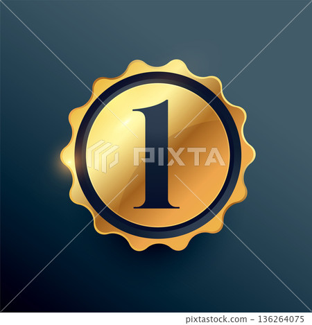 golden number one achievement badge for competition golden number one achievement badge for competition 136264075