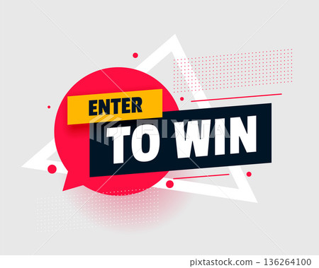 modern enter to win reward template for business advertisement 136264100