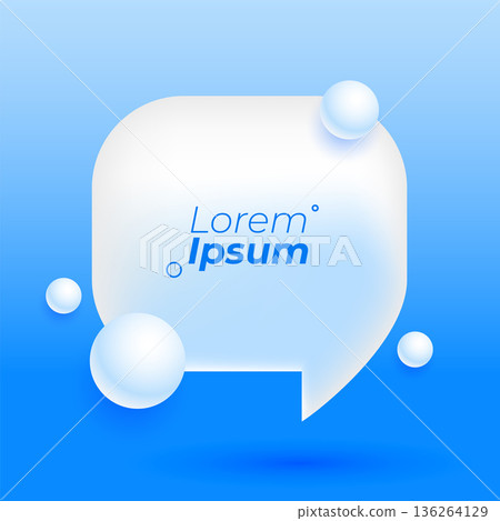 online chat bubble blank template for online discussion or talk 136264129