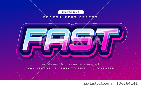 editable fast text style with shine effect 136264141