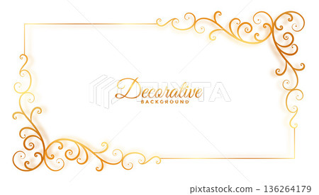 decorative and shiny floral border frame background for wedding or invitation decorative and shiny floral border frame background for wedding or invitation 136264179