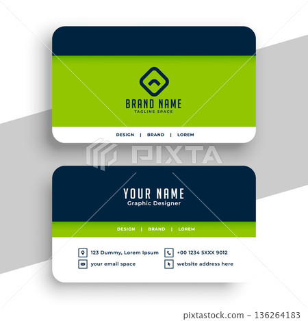 Professional blue and green elegant business card template Professional blue and green elegant business card template 136264183