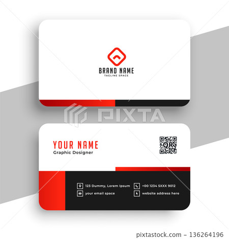 modern style business identity card template for office biz 136264196