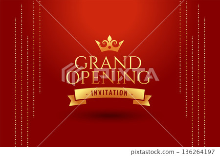 grand opening inauguration event background for business presentation 136264197