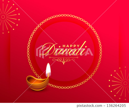 traditional shubh diwali greeting card with oil lamp traditional shubh diwali greeting card with oil lamp 136264205