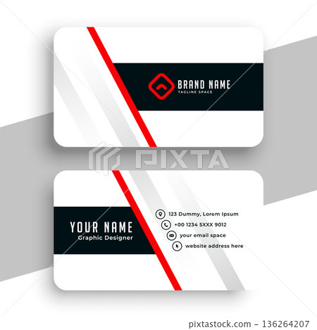 double sided modern company identity card template for corporate biz double sided modern company identity card template for corporate biz 136264207