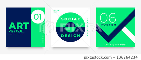 abstract style social media marketing template in pack abstract style social media marketing template in pack 136264234