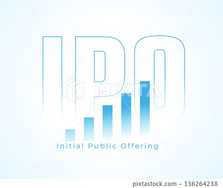 line art initial public offering concept background design 136264238