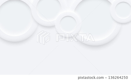 geometric round shape on white neumorphic banner geometric round shape on white neumorphic banner 136264250