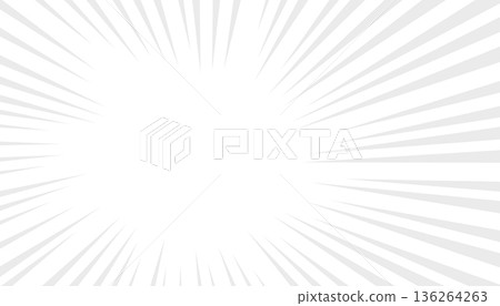 pop art comic zooming lines expression white banner design 136264263