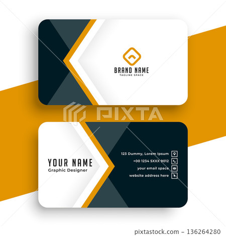 modern and elegant company visiting card layout for business branding modern and elegant company visiting card layout for business branding 136264280