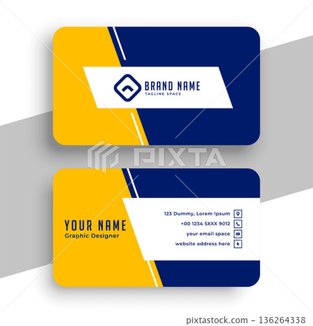 print ready stylish corporate business card template for individual information 136264338