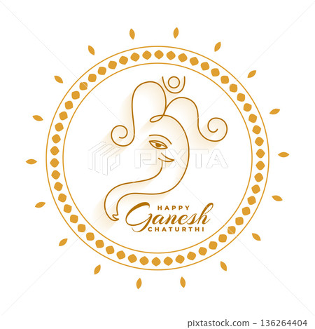indian festive ganesh chaturthi cultural background design indian festive ganesh chaturthi cultural background design 136264404