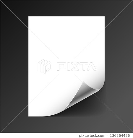 3d style empty sheet fold corner template with shadow effect 3d style empty sheet fold corner template with shadow effect 136264456