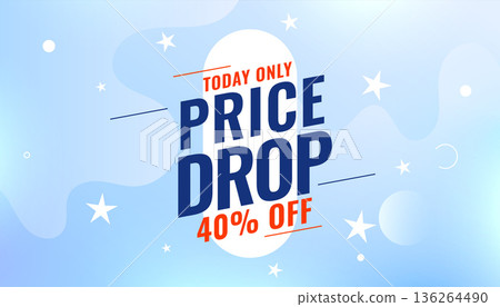 limited time price drop sale banner for seasonal savings 136264490