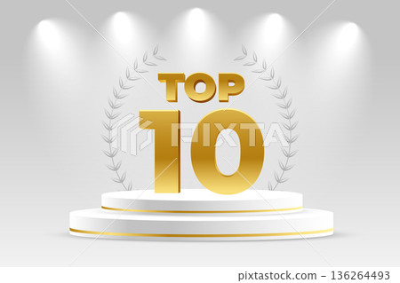 top 10 victory background with 3d podium platform and spot light effect top 10 victory background with 3d podium platform and spot light effect 136264493