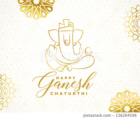 premium ganesh chaturthi festive celebration background 136264506