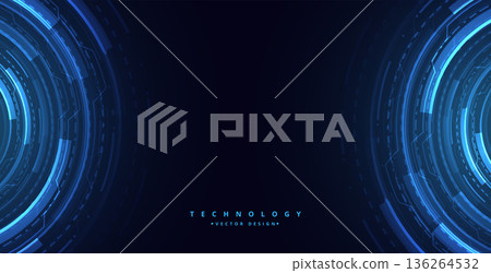 modern tech digital hud background for data visualization 136264532