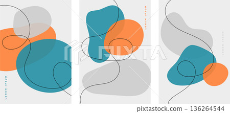 abstract minimal fluid shapes poster design abstract minimal fluid shapes poster design 136264544