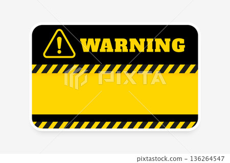 street alert barrier background with empty space 136264547