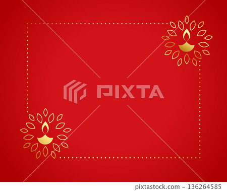 decorative shubh diwali diya red backdrop with empty space decorative shubh diwali diya red backdrop with empty space 136264585