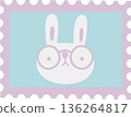happy easter festival with rabbit element, pastel color, flat png illustration cartoon character 136264817