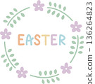 happy easter festival element, pastel color, flat png illustration cartoon character 136264823