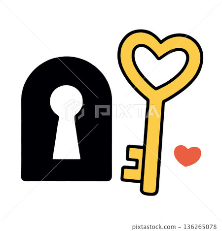 Heart key keyhole love symbol romantic minimal happiness relationship Heart key keyhole love symbol romantic minimal happiness relationship 136265078