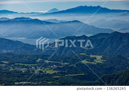 View of the Yatsugatake mountain range and Mt. Fuji from Mt. Togakushi View of the Yatsugatake mountain range and Mt. Fuji from Mt. Togakushi 136265265