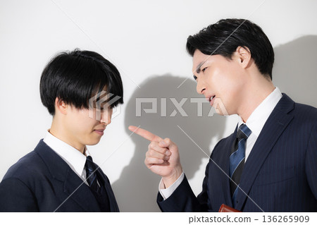 Students being scolded by teachers: Power harassment is not good Students being scolded by teachers: Power harassment is not good 136265909