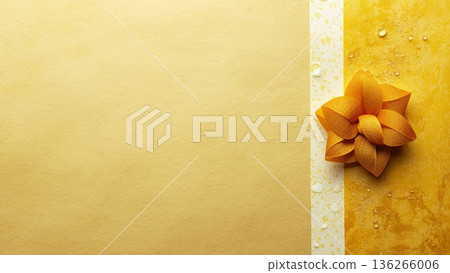 Yellow flower water droplets natural abstract background margin Yellow flower water droplets natural abstract background margin 136266006
