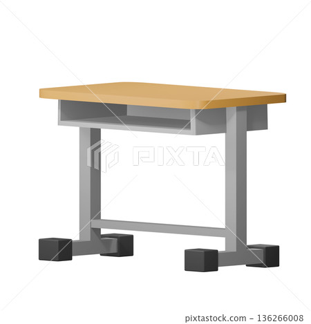 日式課桌 | 3D 插畫 136266008