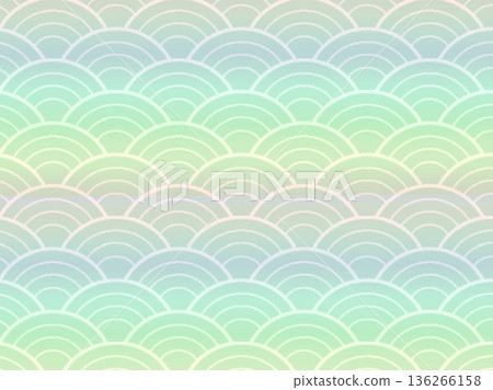 Japanese pattern _ Seigaiha background material _ 05 136266158