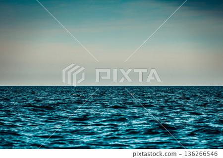 seascape sea horizon and sky. 136266546