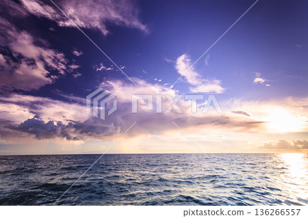 seascape sea horizon and sky. seascape sea horizon and sky. 136266557