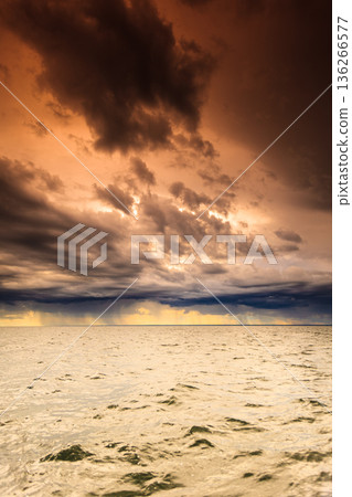 seascape sea horizon and sky. seascape sea horizon and sky. 136266577