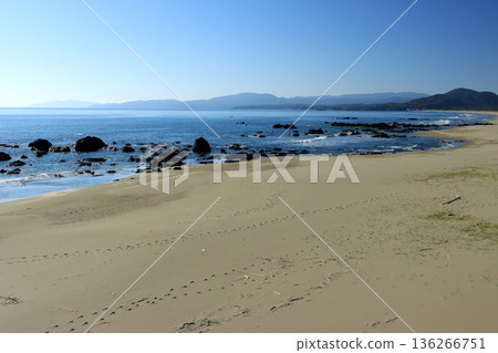 beautiful coastal scenery 136266751