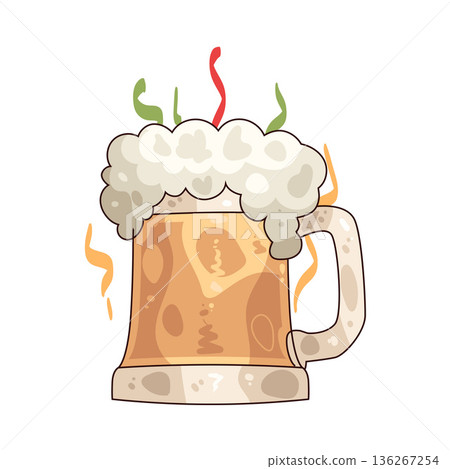Illustration of Beer Mug 136267254