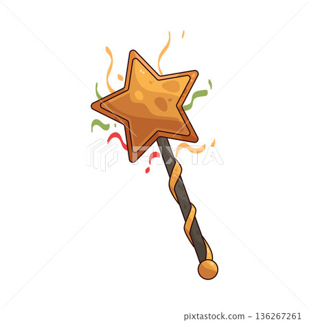 Illustration of star wand 136267261