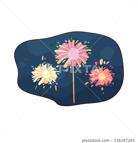 Illustration of Fireworks Illustration of Fireworks 136267265