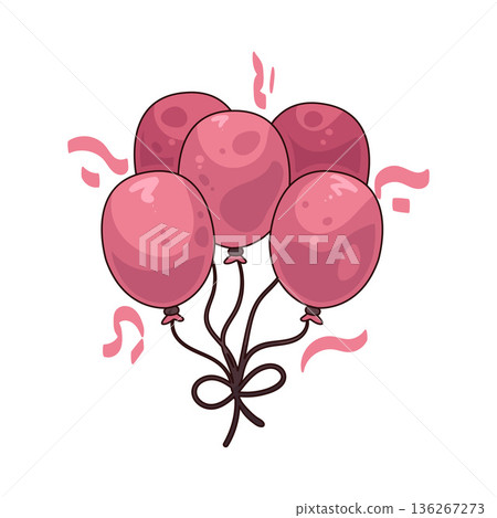 Illustration of Balloons 136267273