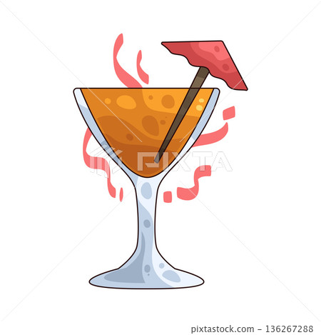 Illustration of cocktail Illustration of cocktail 136267288