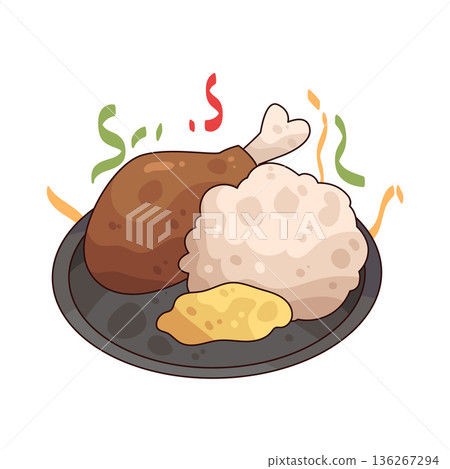 Illustration of Dinner Plate 136267294