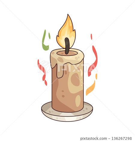 Illustration of candle Illustration of candle 136267298