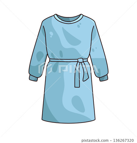 Illustration of medical gown 136267320