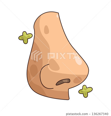 Illustration of nose  136267340