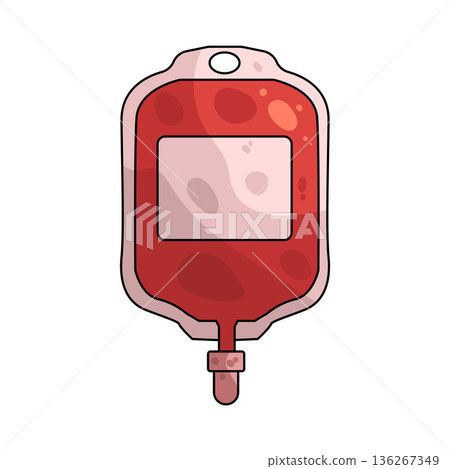 Illustration of blood bag Illustration of blood bag 136267349