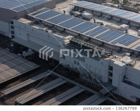 Cooling towers in data center building. Cooling towers in data center building. 136267789