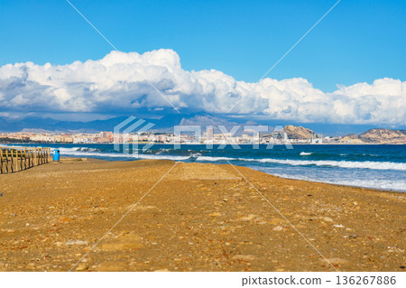 Coastal landscape with Alicante city, Spain 136267886