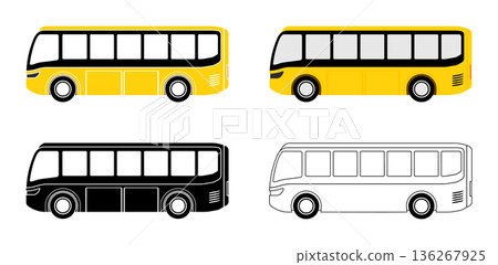 Set of bus icons without background. 136267925